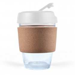 Reusable Coffee Cups - Glass  - Vienna Coffee Cup / Cork Band 320ml