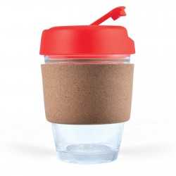 Reusable Coffee Cups - Glass  - Vienna Coffee Cup / Cork Band 320ml