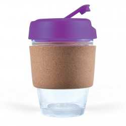 Reusable Coffee Cups - Glass  - Vienna Coffee Cup / Cork Band 320ml