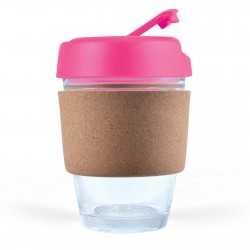 Reusable Coffee Cups - Glass  - Vienna Coffee Cup / Cork Band 320ml