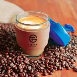 Reusable Coffee Cups - Glass  - Vienna Coffee Cup / Cork Band 320ml