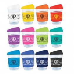 Reusable Coffee Cups - Glass  - Vienna Coffee Cup / Silicone Lid 320ml