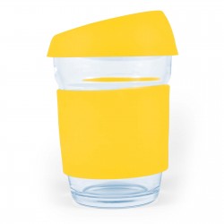 Reusable Coffee Cups - Glass  - Vienna Coffee Cup / Silicone Lid 320ml
