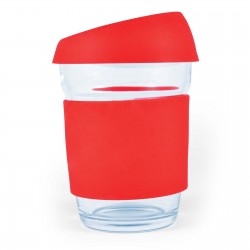 Reusable Coffee Cups - Glass  - Vienna Coffee Cup / Silicone Lid 320ml