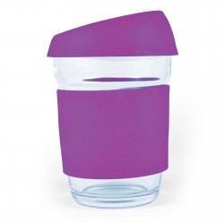 Reusable Coffee Cups - Glass  - Vienna Coffee Cup / Silicone Lid 320ml