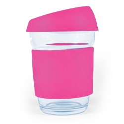 Reusable Coffee Cups - Glass  - Vienna Coffee Cup / Silicone Lid 320ml
