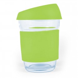 Reusable Coffee Cups - Glass  - Vienna Coffee Cup / Silicone Lid 320ml