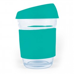 Reusable Coffee Cups - Glass  - Vienna Coffee Cup / Silicone Lid 320ml