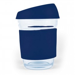 Reusable Coffee Cups - Glass  - Vienna Coffee Cup / Silicone Lid 320ml