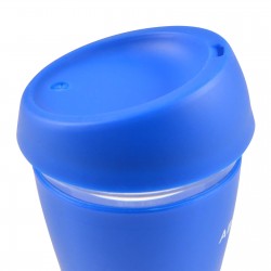 Reusable Coffee Cups - Glass  - Vienna Coffee Cup / Silicone Lid 320ml