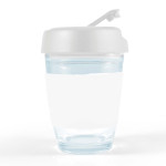 Reusable Coffee Cups - Glass - Vienna Coffee Cup / Flip Lid 320ml