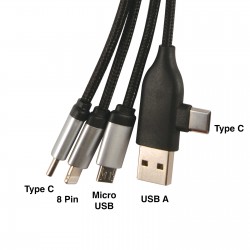 USB Hubs & Cables  - Kinetic Round Glow Cable