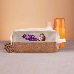 Toiletry Bags  - Scenic Cotton Cork Utility Pouch