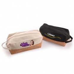 Toiletry Bags  - Scenic Cotton Cork Utility Pouch