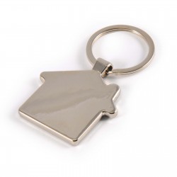 Metal Keyrings  - House Bamboo Zinc Keytag