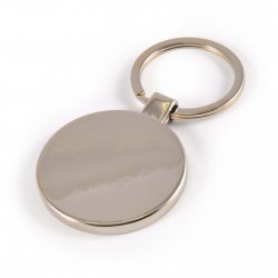 Metal Keyrings  - Circle Bamboo Zinc Keytag