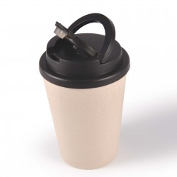 Reusable Coffee Cups - Plastic & Ceramic  - Aroma Eco Cup / Handle Lid 350ml