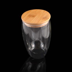 Reusable Coffee Cups - Glass  - Sierra Double Wall Glass Cup 450ml
