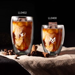Reusable Coffee Cups - Glass  - Sierra Double Wall Glass Cup 450ml