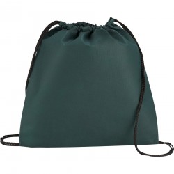 Drawstring Bags & Back Sacks  - Evergreen Non-Woven Drawstring Sportpack