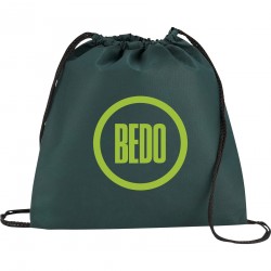 Drawstring Bags & Back Sacks  - Evergreen Non-Woven Drawstring Sportpack