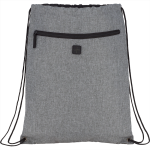 Drawstring Bags &amp; Back Sacks - Graphite Drawstring Sportspack w/ Earbud