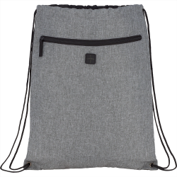 Drawstring Bags & Back Sacks  - Graphite Drawstring Sportspack w/ Earbud