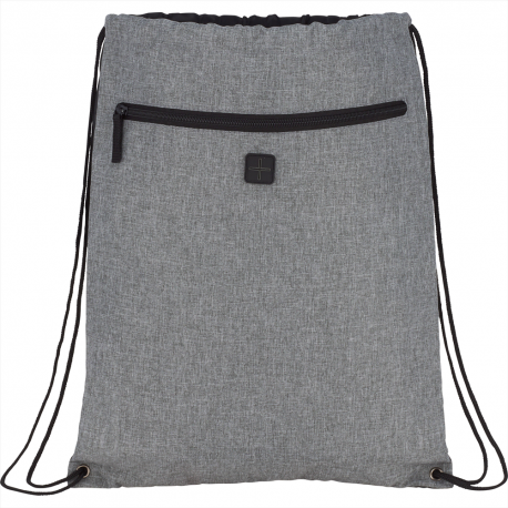 Drawstring Bags & Back Sacks  - Graphite Drawstring Sportspack w/ Earbud