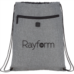 Drawstring Bags &amp; Back Sacks - Graphite Drawstring Sportspack w/ Earbud