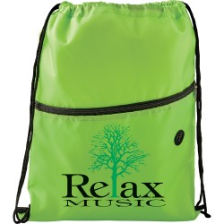 Drawstring Bags & Back Sacks  - Insulated Zippered Drawstring Sportspack