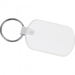 Metal Keyrings  - Rectangular Soft Key Tag