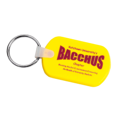 Metal Keyrings  - Rectangular Soft Key Tag
