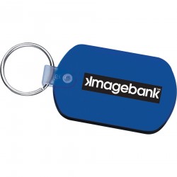 Metal Keyrings  - Rectangular Soft Key Tag
