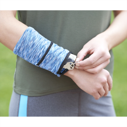 Exercise Sets  - Cooling Heathered Wrist Band with Pocket