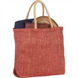 Jute Shopping & Tote Bags  - Herringbone Jute Tote