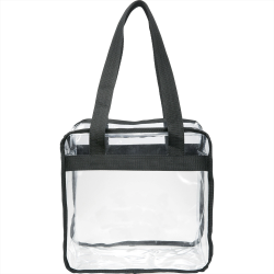 Non Woven Tote Bags  - Game Day Clear Zippered Safety Tote