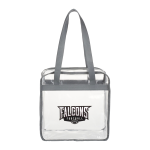 Non Woven Tote Bags - Game Day Clear Zippered Safety Tote