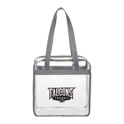 Non Woven Tote Bags  - Game Day Clear Zippered Safety Tote