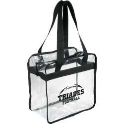 Non Woven Tote Bags  - Game Day Clear Zippered Safety Tote
