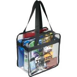 Non Woven Tote Bags  - Game Day Clear Zippered Safety Tote