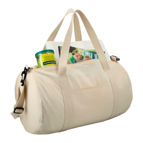 Fashion Tote Bags  - 5 oz. Cotton 18inch Barrel Duffel