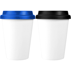 Reusable Coffee Cups - Plastic & Ceramic  - Carry Cup - 350ml Antibacterial Insulated Tumbler