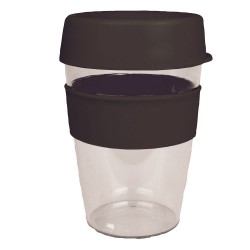 Reusable Coffee Cups - Plastic & Ceramic  - Tritan Carry Cup with Lid and Band 360ml