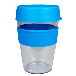 Reusable Coffee Cups - Plastic & Ceramic  - Tritan Carry Cup with Lid and Band 360ml