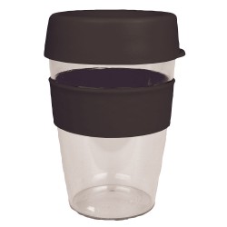 Reusable Coffee Cups - Plastic & Ceramic  - Tritan Carry Cup with Lid and Band 360ml