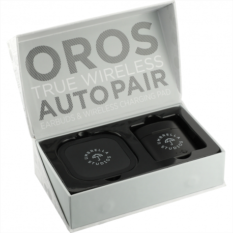 Wired & Bluetooth Headphones  - Oros TWS Auto Pair Earbuds & Wireless Charging Pad