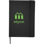 Promotional Journals &amp; Noteboooks - 5 x 7 inch Snap Elastic Closure Notebook