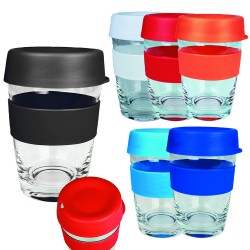 Reusable Coffee Cups - Glass  - Carry Cup Glass 340ml