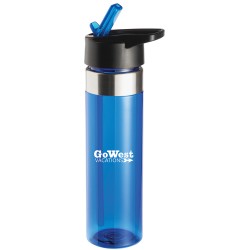 Drink Bottles - Plastic - Drink Bottle with Foldaway Sipper 600ml