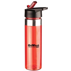 Drink Bottles - Plastic - Drink Bottle with Foldaway Sipper 600ml